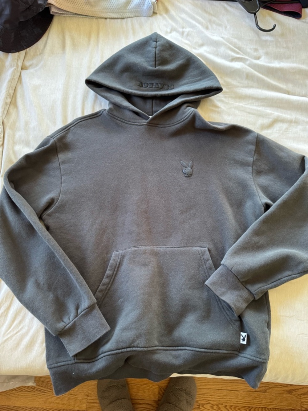 PLAYBOY Men's Hoodie in Charcoal